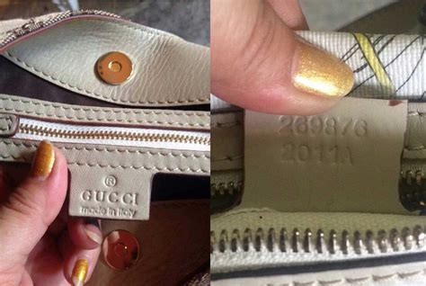 gucci crossbody fake vs real|Gucci purse serial number.